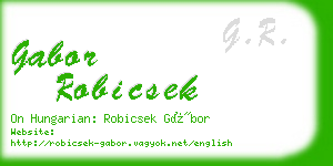 gabor robicsek business card